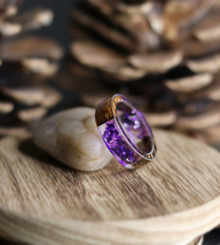 Lavender Resin Ring